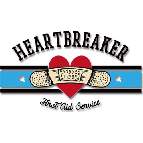 Heartbreaker Ironing stickers Patches for clothing Washable DIY Appliques Heat Transfer PVC Patch Thermal Stickers