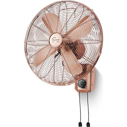 Golden Retro Wall Fan Antique 16 Inch High Quality Metal Fans Cooler European Remote Control 220V 100W