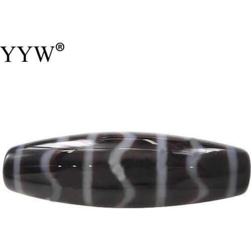 38x12mm Natural Tibetan Dzi Beads Oval 2018 High Quality WATER WAVE & Buddhist Jewelry & Two Tone Tibetan Dzi Beads For Women