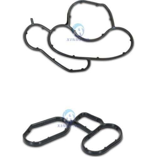 New 2pcs Seals Oil Filter Gaskets Heat Exchangers Seals for BMW E81 E87 E46 E60 E90 E83 E84 11427508970 11427508971