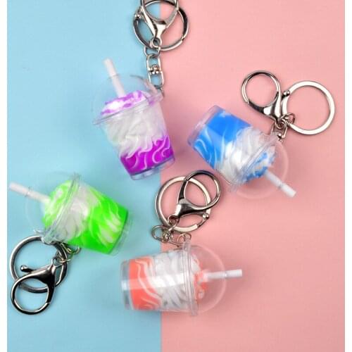 2021 New Female/Male Fashion Key Ring Imitation Handmade Cake Ice Cream Key Chain Keychains Alloy Charm Gift
