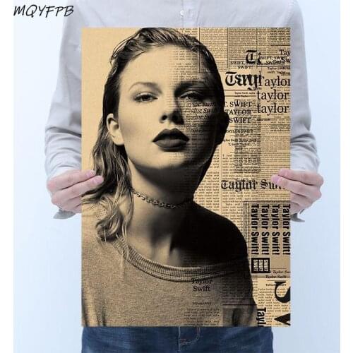 Singing Star Kraft Paper Poster Wall Sticker Decorative Painting Household Products 50.5x35cm