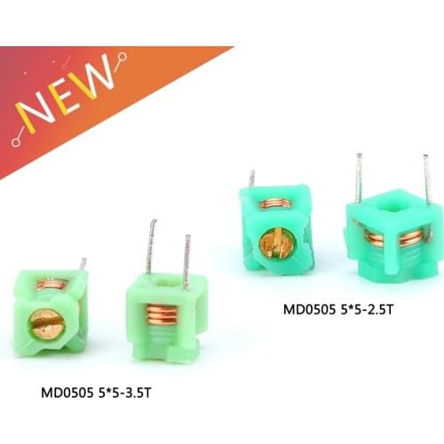 20PCS/Lot Adjustable inductor MD0505 *5-2.5T 5*5-3.5T molded inductor hollow coil inductor Inductance 5 * 5
