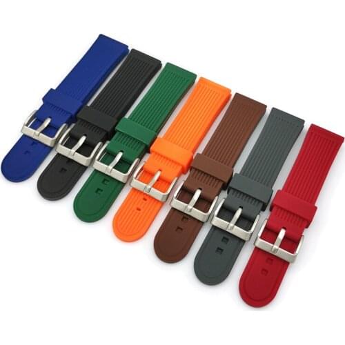 2021 New Water Ghost Strap 22MM Striped Vertical Lines Material Silicone Watch Strap
