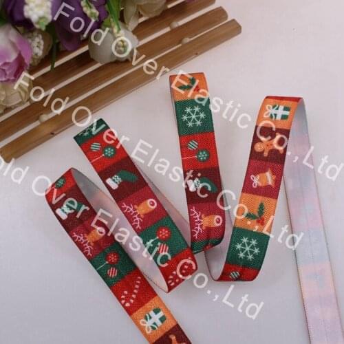 Christmas, 5/8 inch headband, free shipping, heat transfer with stockings,Hair Ties FOE Girl DIY Accessories 100yards/lot