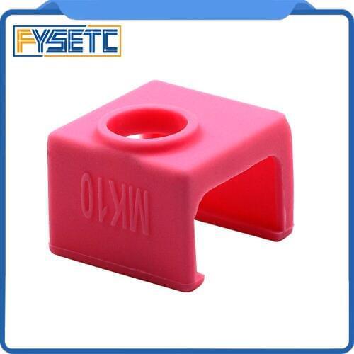 2pcs MK10 Pink Silicone Sock instead Ceramic Insulation For Wanhao i3 QIDI TECH SILICONE HEATER BLOCK COVER