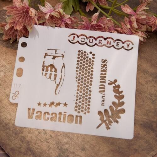 5PCS New creative Layering Stencils Drawing Color Spray stencil DIY Scrapbook photo album DIY Paper Card Crafts