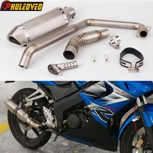 For Honda CBR150 CBR150R 2010-2016 Motorcycle Exhaust Muffler Full System Collector with Motorbike Muffler Escape Link Pipe