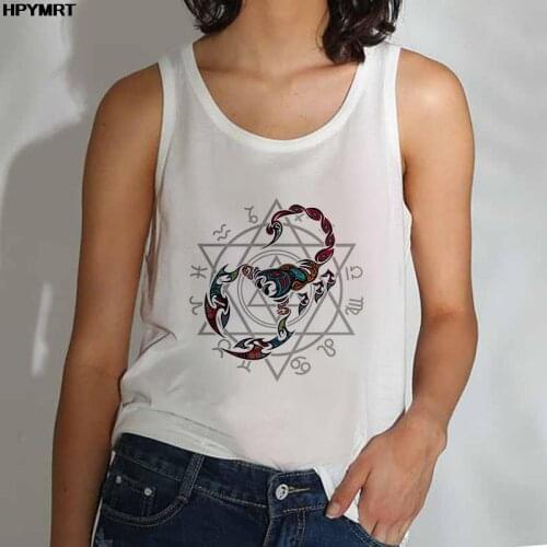 Summer Fun Cancer Harajuku Graphics Print Sexy Vest Lady Sleeveless Tshirt Women New Summer Fashion Casual Top Female Streetwear