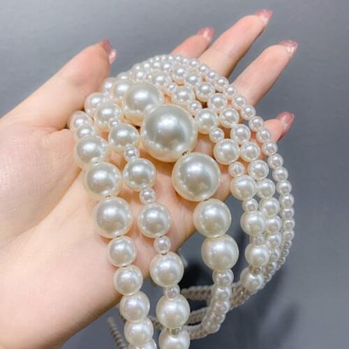 2020 New Women Simple Pearls Headband All-match Hair Bundle Girls Hair Band Fashion Accessories