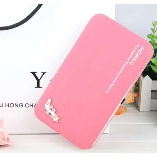 2020 women long Zipper box wallets hard cover female coin Purses Card Holder phone bag for girls lady fashion clutch long Wallet