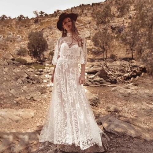 Sweetheart Neckline Scatted Lace with Crystals Wedding Dress with Jacket Sweep Train Champagne Bridal Dresses