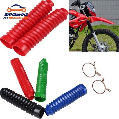 1 pair Motorcycle Front Fork Cover Gaiters Gators Boot Shock Protector Dust Guard for Off Road Pit Dirt Bike Motocross Bicycle