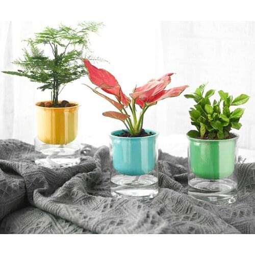 1PC Succulent Pot Double-Layer Succulent Green Dill Small Green Plant Flower Pot