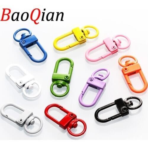 10pcs/lot Candy Color Lobster Clasp Hooks For DIY Necklace Bracelet Jewelry Finding Key Chain Connectors Accessories