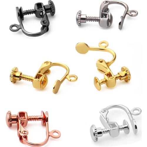10pcs High Quality Gold 13*19MM U Shape Metal Brass No Pierced Ear Clip Materials Diy Handmade Earrings Jewelry Accessories