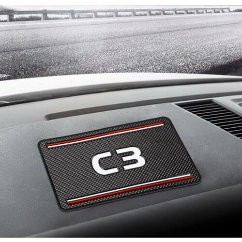 19x12cm Car Dashboard Sticky Anti-Slip PVC Mat Auto Non-Slip Sticky Gel Pad For Citroen C3 C4 C5 Car Styling