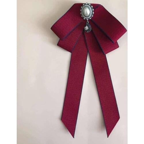 2021 Women Shirt Ribbon Chic Bow Tie Cravat Men Cute Groom Wedding Party Butterfly Alloy Rhinestone Crystal Bowtie Lady Necktie