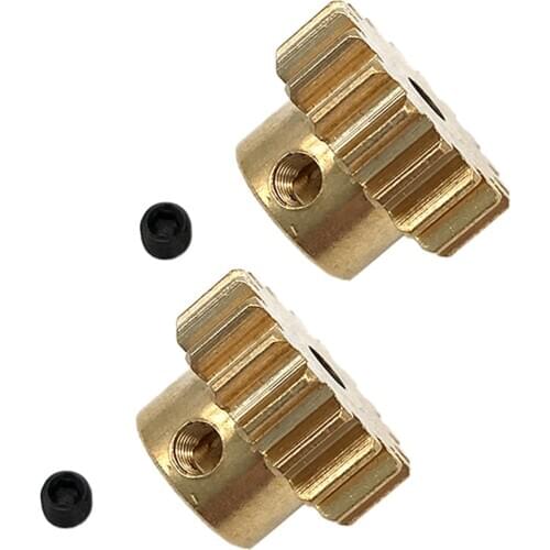 2x Brass Motor Gear Metal Pinion 17T for 3.175mm Diameter Shaft RC Car Model
