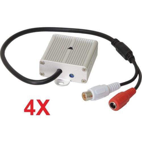 4X High Fidelity Sound Indoor Amplified Microphone 5~100m Range Monitor CCTV