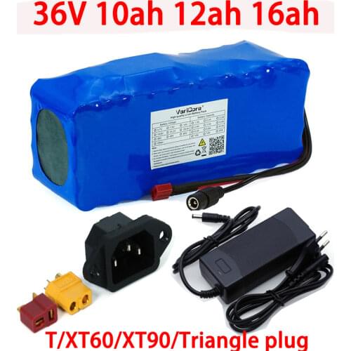 36V 12ah 10ah 8ah 16Ah Electric Bike batteries Built in 20A BMS Lithium Battery Pack with 42V 2A Charge Ebike Battery+ Charger