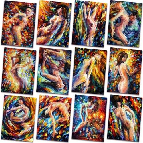 Full Drill 5D DIY Diamond Painting Oil Paint Sexy Woman Lover Embroidery Cross Stitch Naked Nude Lady Mosaic Home Decor Gift