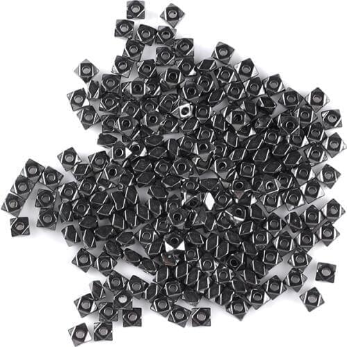 Nature stone Black Hematite Beads 2*3mm 206Pcs Loose Rhombus shape Beads For DIY Jewelry Necklace Bracelet Making Accessories