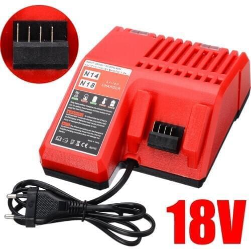 230V Rapid Lithium Li-ion Charger Replacement 18V Power Tool for M18 Charger EU Plug Red