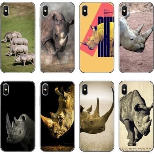 For Samsung Galaxy S10 Lite S9 S8 S7 S6 edge Plus S5 S4 Note 9 8 5 4 mini cover case Rhinoceros World Rhino Day