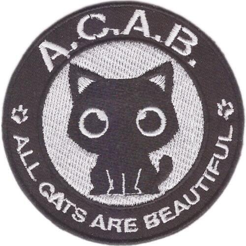 Black cat embroidered Iron On cartoon Patches garment Appliques accessory free shipping made in china diameter Suitable for all