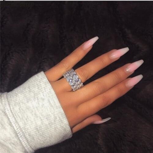 Choucong 2019 Statement Promise Ring 925 Sterling Silver Oval AAAAA cz Engagement Wedding Band Rings For Women men Jewelry Gift