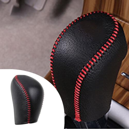 For Nissan TEANA 2004-2007 AT Non-Slip Leather Hand Brake Shift Knob Cover Gear Case Car Decor Shift Knob Shell