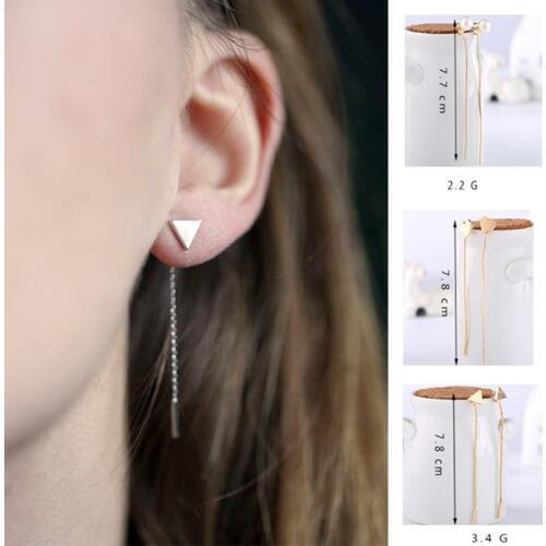 Jisensp Fashion Brincos Imitation Pearl Long Earrings Jewelry Gorgeous Women Wedding Heart Stud Earrings boucle d'oreille 2018