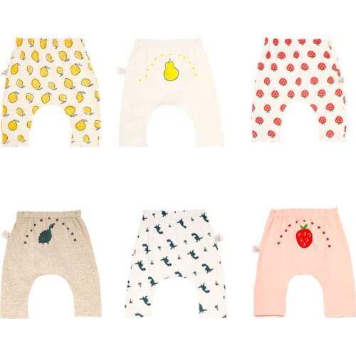 Fashion Summer Baby Boys Girls Cotton PP Pants High Waisted Casual Toddler Panties Baby Clothing Harem Pants Peach Pant NP015