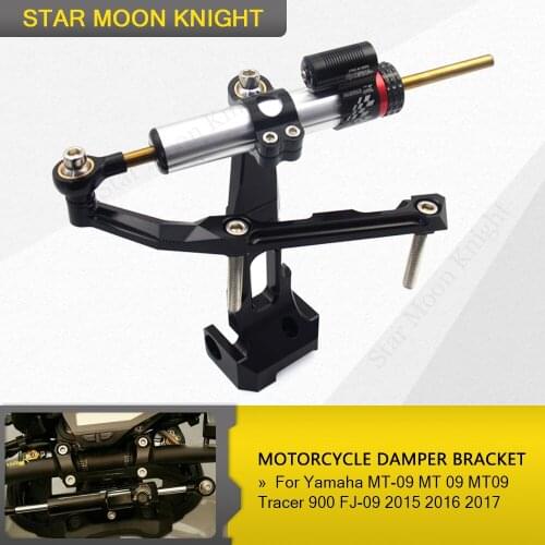 Motorcycle Steering Stabilize Damper Bracket Mounting kit support For Yamaha MT-09 MT 09 MT09 Tracer 900 FJ-09 2015 2016 2017