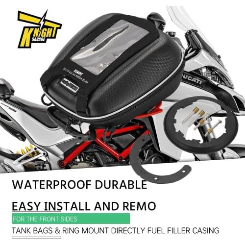 Motorcycle Waterproof Saddle Tank Bags & Ring Mount Directly Fuel Filler Casing For DUCATI Multistrada 1200 1260 950 S DVT V4