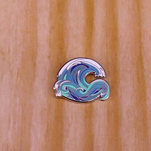 Great wave lapel pin amazing artist gift