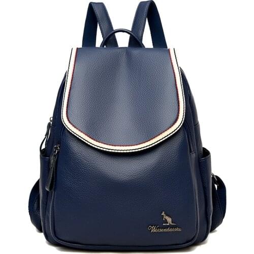 2021 New Solid Color Backpacks High Quality Casual Backpack Fashion Large Capacity Travel Backpack Female Student School Bag