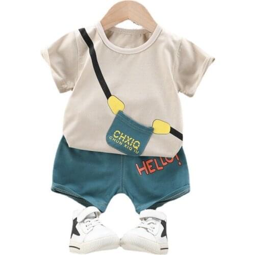 New Summer Baby Clothes Suit Children Fashion Boys Girls Cartoon T-Shirt Shorts 2Pcs/set Toddler Casual Clothing Kids Tracksuits
