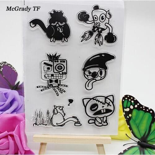 Cartoon Animal Clear Stamps Supplies Clear Silicone Stamp For DIY Scrapbooking Standard Stamp Photo Album Decorative Clear Stamp