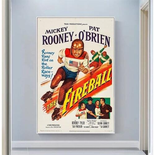 CP1143 The Fireball Classic Hot Movie Print Silk Fabric Poster Indoor Wall Art Decor Gift