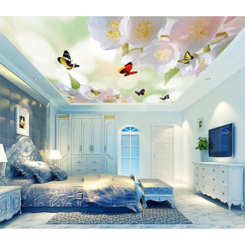 Custom Photo Wallpaper Home Decor Large European Style Classical Pattern 3D Living Room Ceiling butterfly Murals Wallpaper
