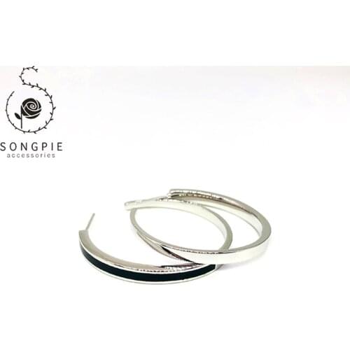 925 Sterling Silver Earrings Black And White Earrings Classic Fashion Earrings For Women Holiday Gift Jewelry