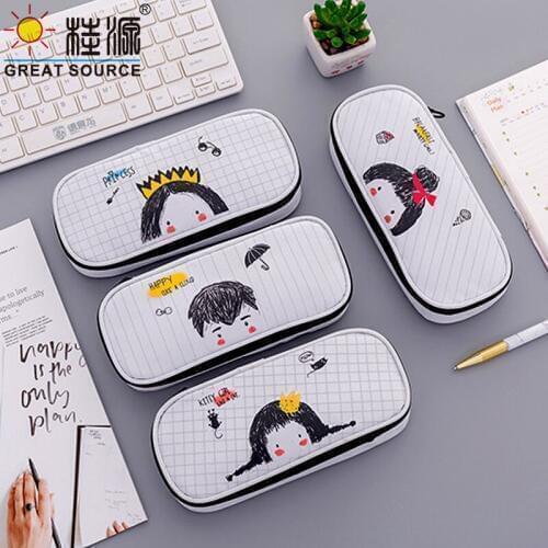 School Pencil Case Stationery Bag Pencil Bag Organizer Case Oxford Fabric Case Big Space Pencil Case(1PC)