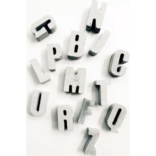 Silicon Chocolate Fondant Candy Baking Mold 3D Letter Alphabet Number Resin Silicone Molds Cake Decorating Tools