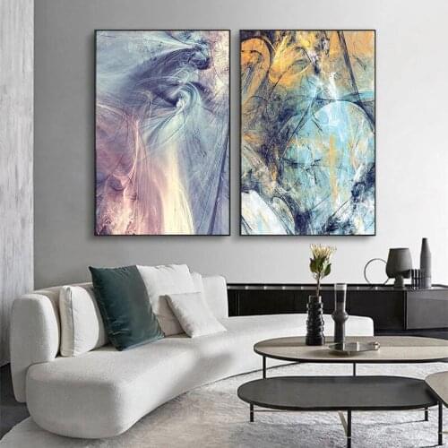 Modern Simplicity of Abstract Canvas Paintings Modular Pictures Wall Art Prints Poster for Living Room Home Decoration No Frame