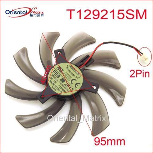 T129215SM 12V 0.25A 95mm Fan For Gigabyte GV-N650OC-1Gl 2Gl GVN550WF2 N56GOC R667D3 Graphics Card Cooling Fan 2Pin