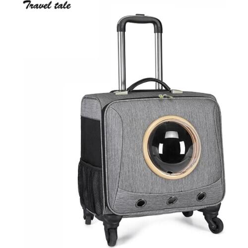 TRAVEL TALE Foldable cats trolley luggage Carrier Dog Puppy Kitten Pet case scooter