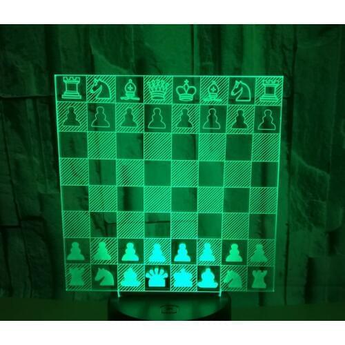 Creative Chess 3d Visual Stereo Table Lamp Send Friends Birthday Gifts Touch 3d Night Lamps Factory Wholesale Desk Lamp