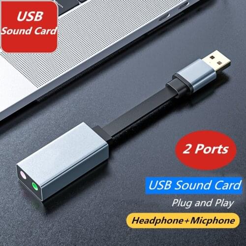 External USB Sound Card USB to 3.5mm Jack USB Audio Adapter Headset Microphone 3.5mm Jack For Laptop PC Audio interface